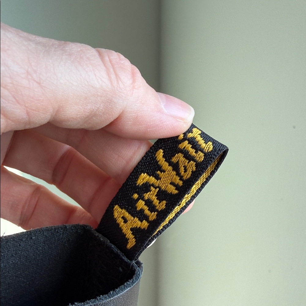 Dr. Martens Black Leather Boots with Yellow Accents - Picture 6 of 12